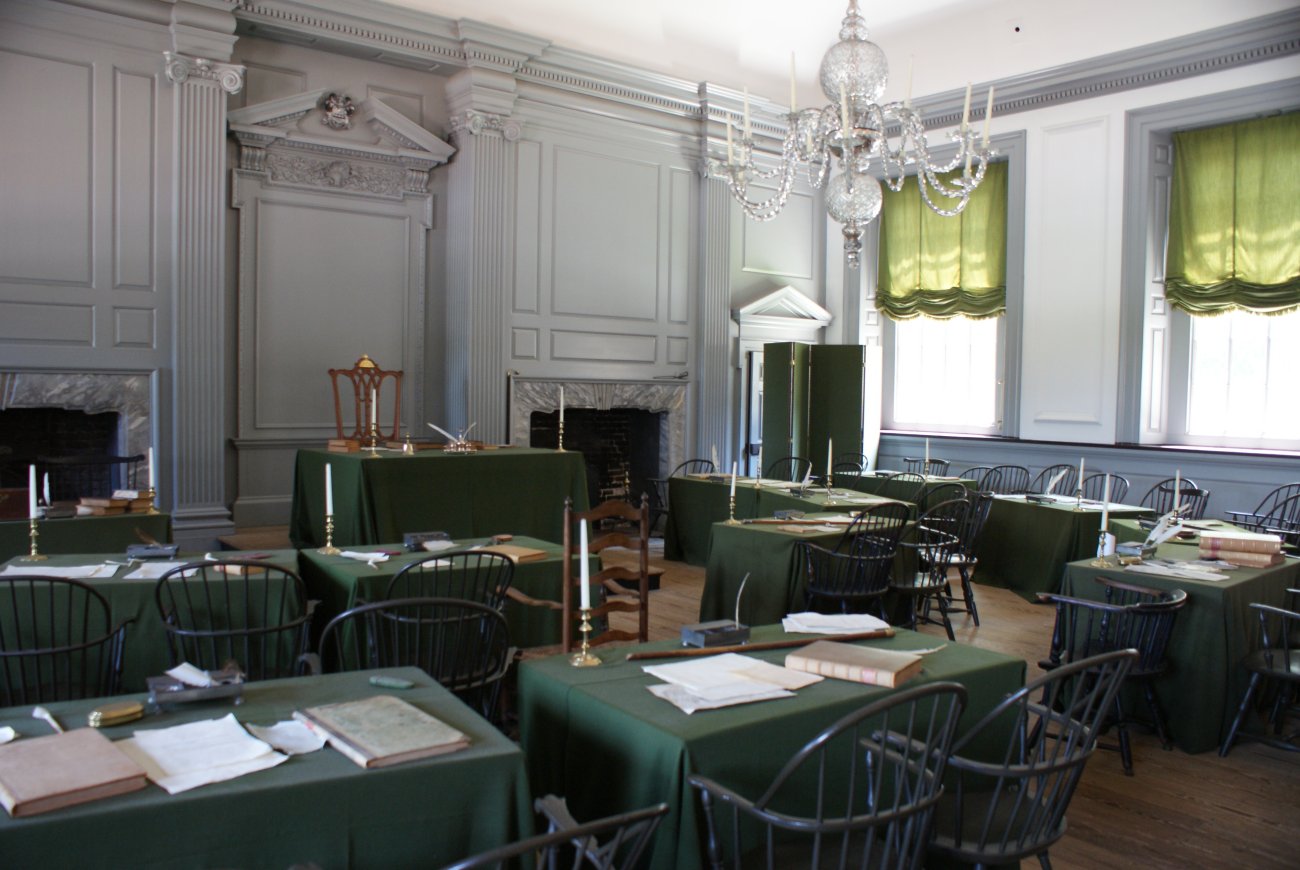 The room where the Declaration of Independence and the Constitution were born